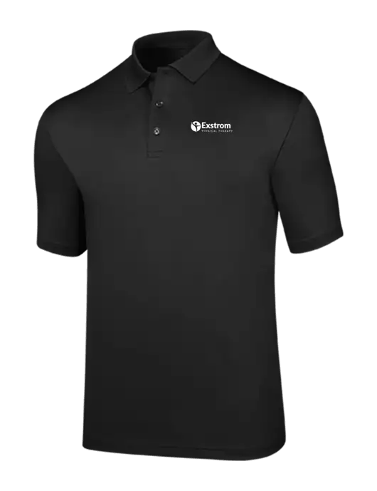 Callaway Opti-Dri Black Chev Polo w/Exstrom Logo