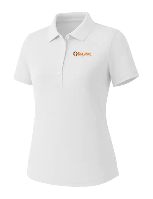 Callaway Womens Core Bright White Performance Polo w/Exstrom Logo