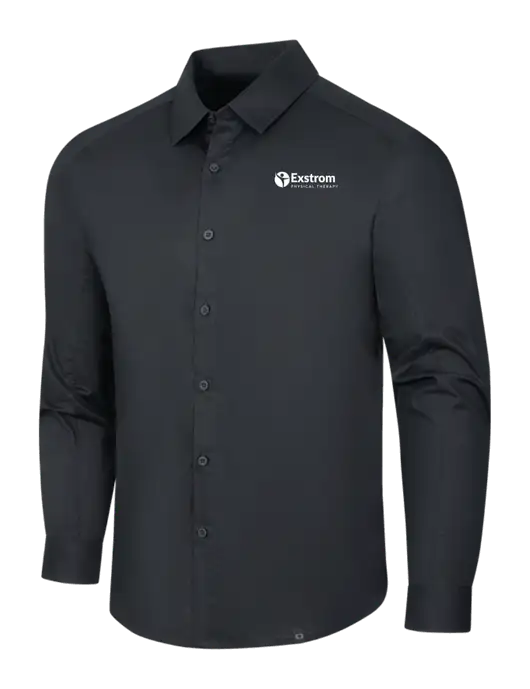 OGIO Black Commuter Woven Shirt w/Exstrom Logo