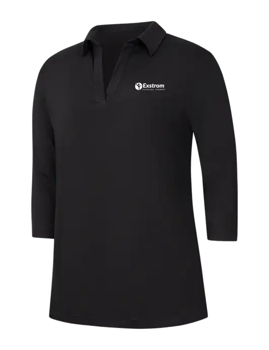 Womens Black Luxe Knit Tunic w/Exstrom Logo