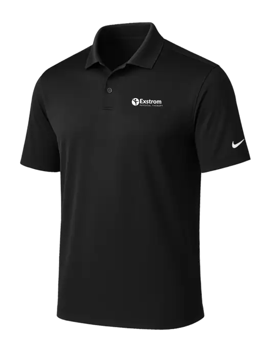 NIKE Black Victory Solid Polo w/Exstrom Logo