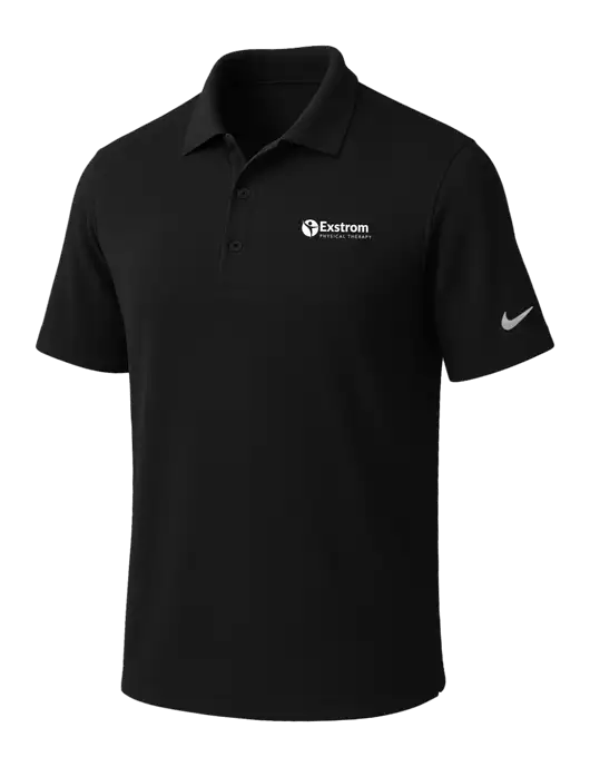 NIKE Black Dri-Fit Micro Pique Polo w/Exstrom Logo