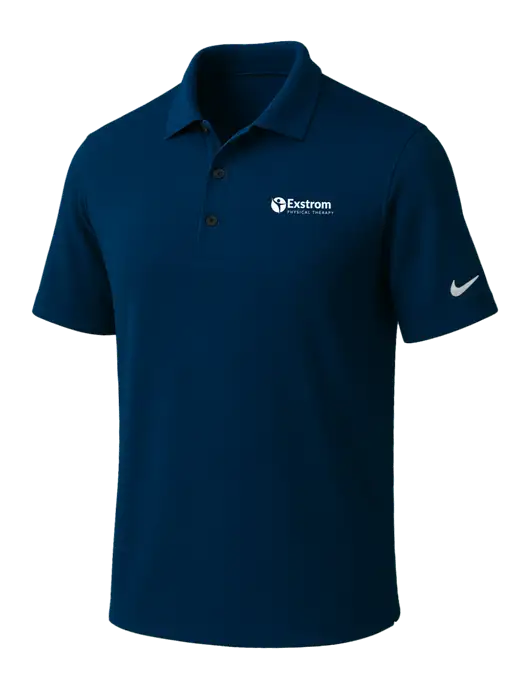 NIKE Navy Dri-Fit Micro Pique Polo w/Exstrom Logo