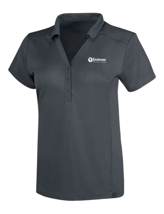 OGIO Dark Grey Womens Framework Polo w/Exstrom Logo
