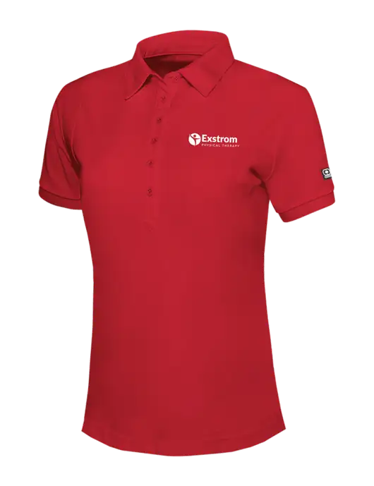 OGIO Womens Red Jewel Polo w/Exstrom Logo