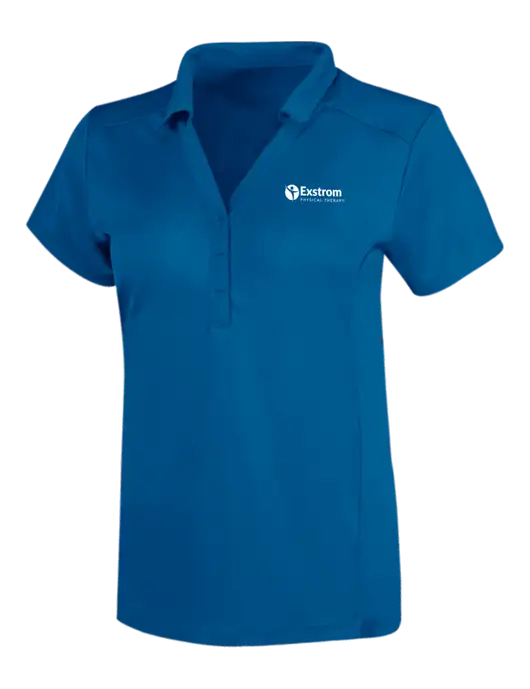 OGIO Royal Blue Womens Framework Polo w/Exstrom Logo