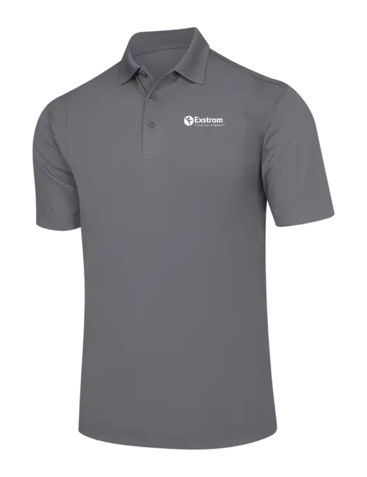 Medium Grey Micropique Sport-Wick Polo w/Exstrom Logo