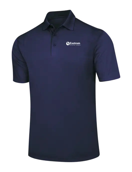 Navy Micropique Sport-Wick Polo w/Exstrom Logo