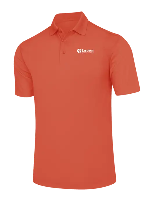 Orange Micropique Sport-Wick Polo w/Exstrom Logo