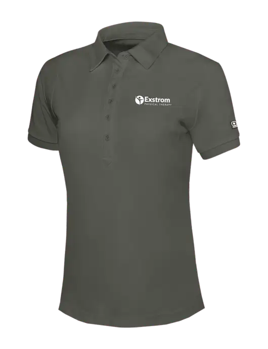 OGIO Womens Medium Grey Jewel Polo w/Exstrom Logo