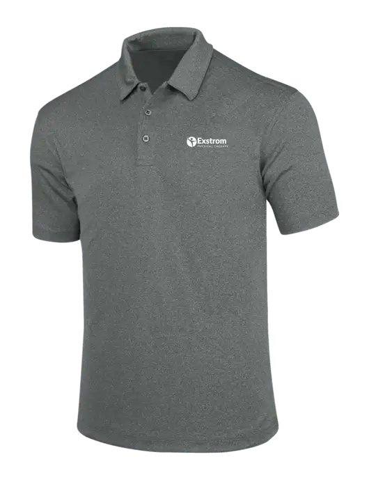 Charcoal Trace Heather Polo w/Exstrom Logo