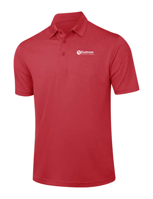 Red Heather Contender Polo w/Exstrom Logo