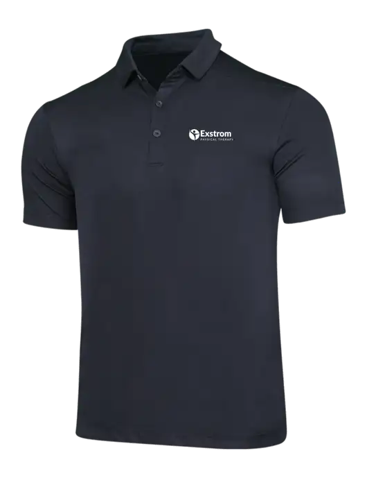 Black Posi-UV Pro Polo w/Exstrom Logo