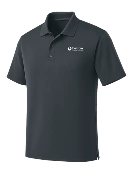 Dark Grey Dry Zone UV Micro Mesh Polo w/Exstrom Logo