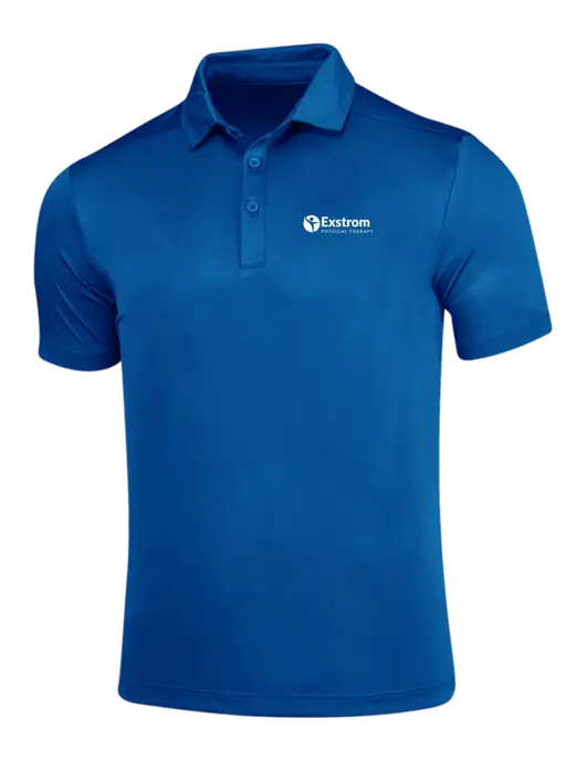 True Royal Posi-UV Pro Polo w/Exstrom Logo