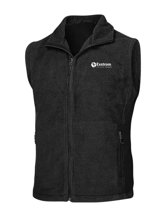Black Fleece Vest w/Exstrom Logo