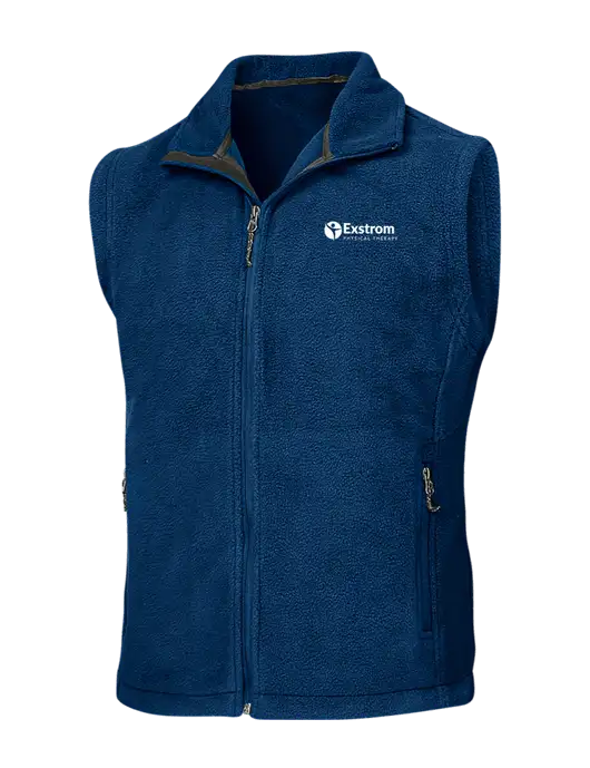 Navy Fleece Vest w/Exstrom Logo