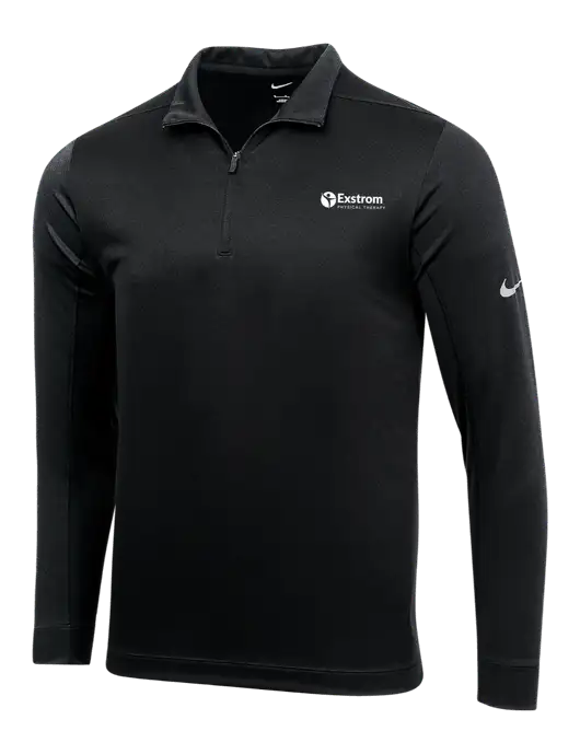 NIKE Black Dry 1/2 Zip Cover-Up w/Exstrom Logo