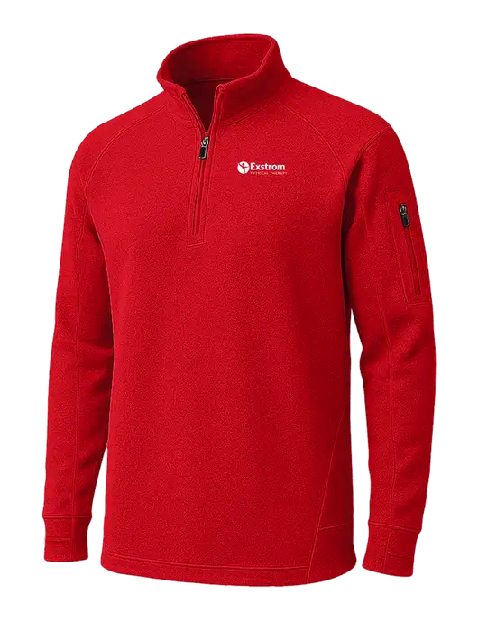 True Red Tech Fleece 1/4 Zip Pullover w/Exstrom Logo