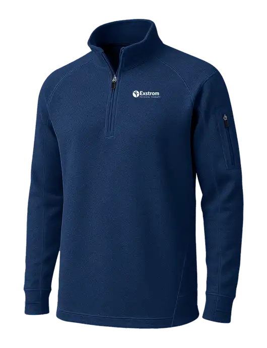 True Navy Tech Fleece 1/4 Zip Pullover w/Exstrom Logo