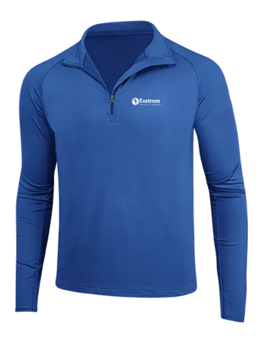 Dark Royal Sport Wick Stretch 1/4 Zip Pullover w/Exstrom Logo