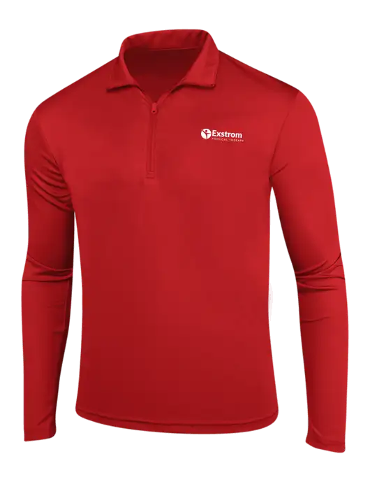 Red PosiCharge Competitor 1/4 Zip Pullover w/Exstrom Logo