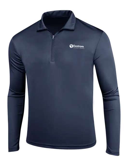 Navy PosiCharge Competitor 1/4 Zip Pullover w/Exstrom Logo