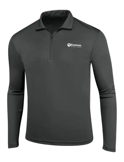 Dark Grey PosiCharge Competitor 1/4 Zip Pullover w/Exstrom Logo