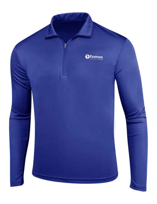 Dark Royal PosiCharge Competitor 1/4 Zip Pullover w/Exstrom Logo