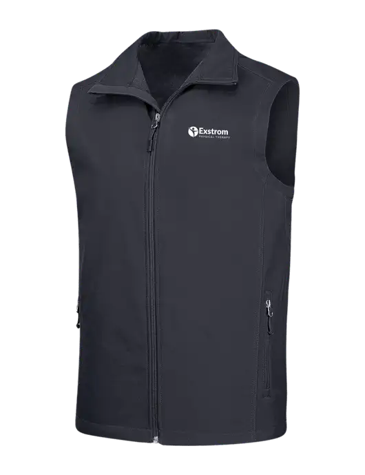 Dark Grey Core Soft Shell Vest w/Exstrom Logo