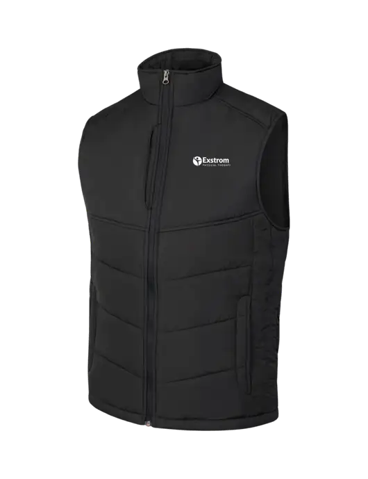 Black/Black Puffy Vest w/Exstrom Logo