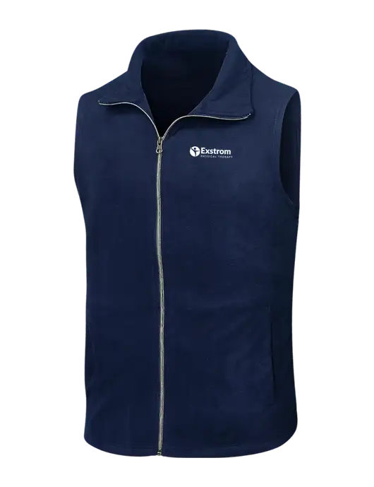 Navy Microfleece Vest w/Exstrom Logo