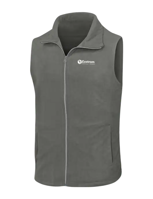 Medium Grey Microfleece Vest w/Exstrom Logo