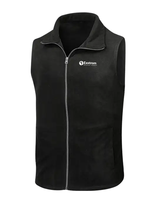 Black Microfleece Vest w/Exstrom Logo