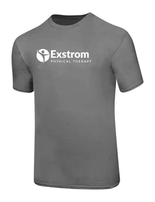 Ring Spun Medium Grey 4.5 oz T-Shirt w/Exstrom Logo
