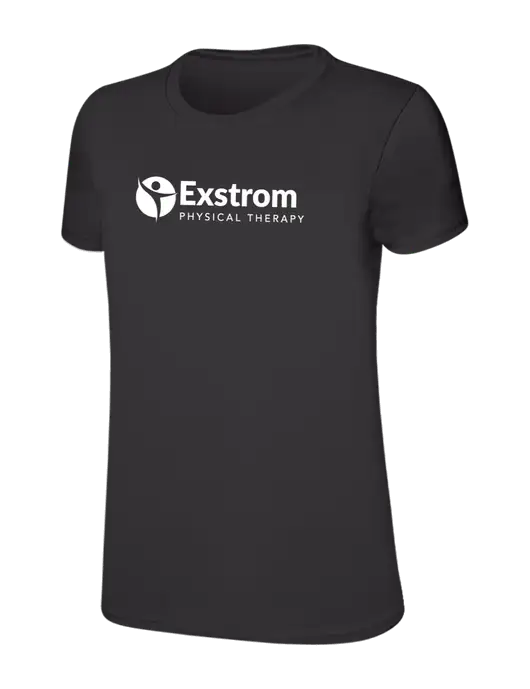 Womens Ring Spun Charcoal 4.5 oz T-Shirt w/Exstrom Logo