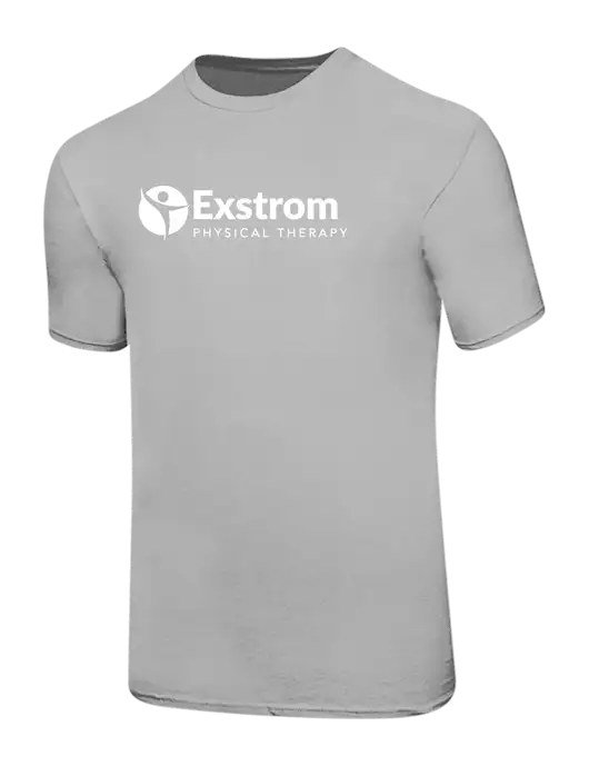 Ring Spun Silver 4.5 oz T-Shirt w/Exstrom Logo