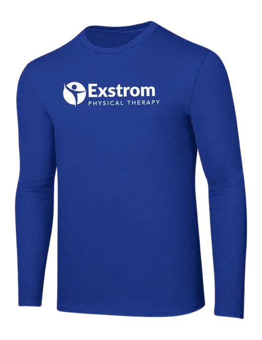 Ring Spun True Royal 4.5 oz Long Sleeve T-Shirt w/Exstrom Logo