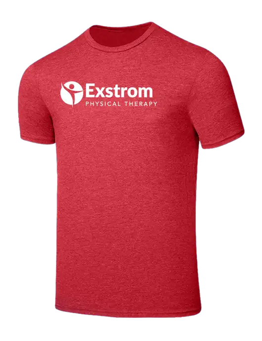 Seriously Soft Heathered Red T-Shirt w/Exstrom Logo