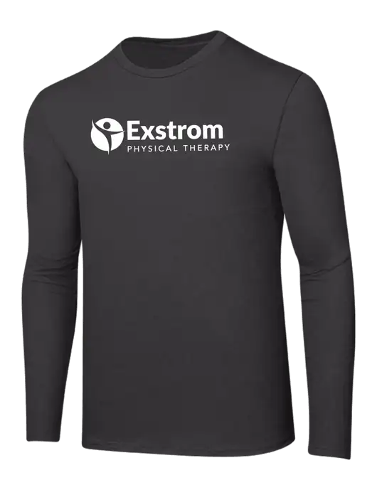 Ring Spun Charcoal 4.5 oz Long Sleeve T-Shirt w/Exstrom Logo