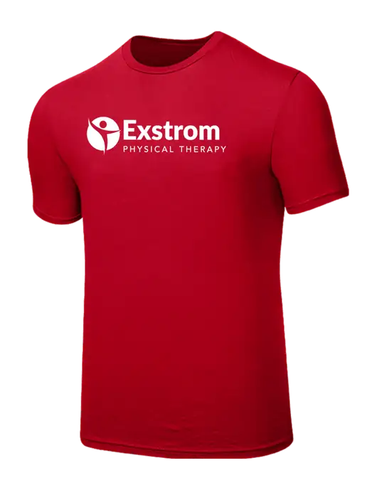 Seriously Soft Red T-Shirt w/Exstrom Logo