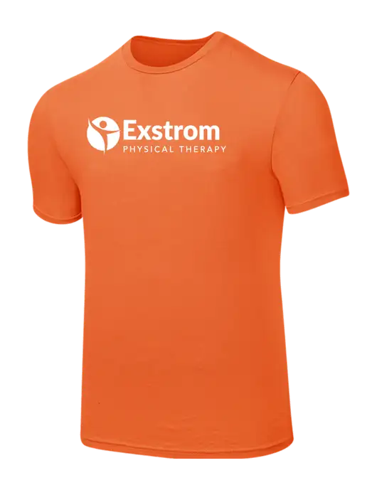 Seriously Soft Orange T-Shirt w/Exstrom Logo