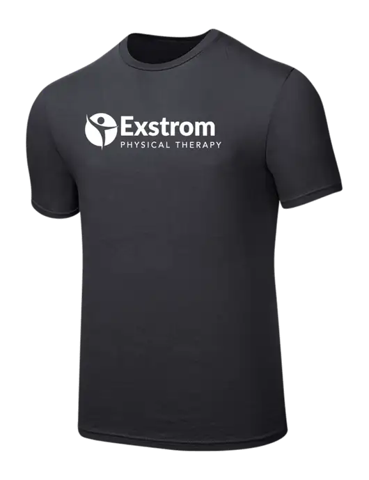 Seriously Soft Charcoal T-Shirt w/Exstrom Logo