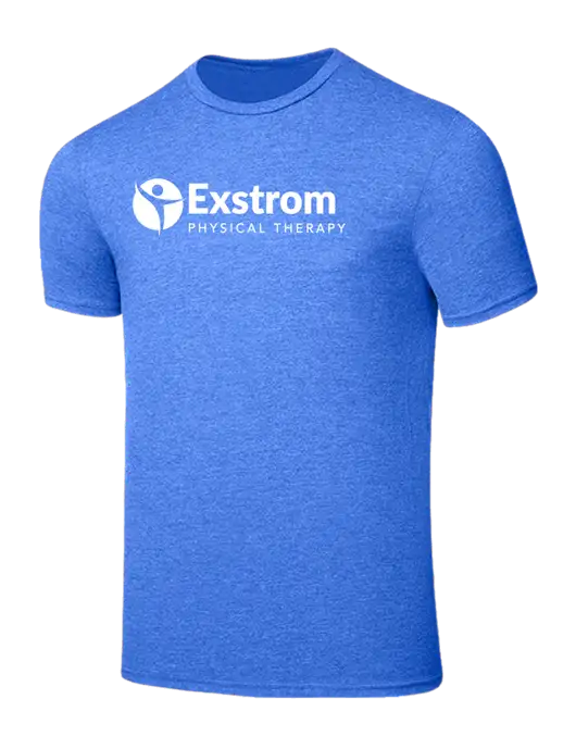 Seriously Soft Heathered Royal T-Shirt w/Exstrom Logo