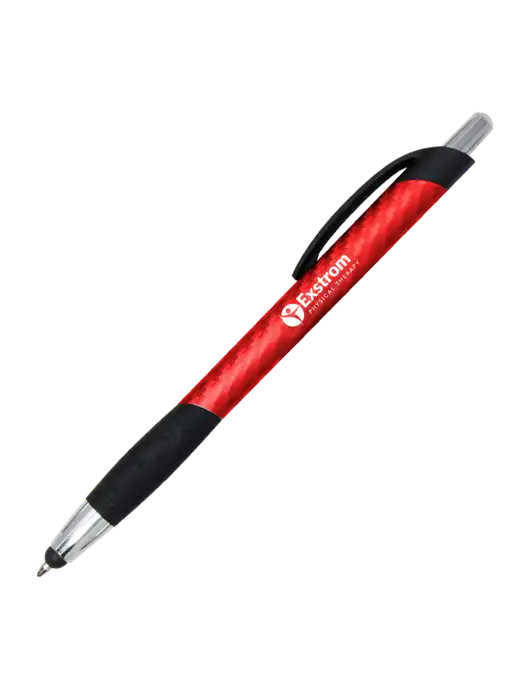 Sunray Red Stylus Pen - Black Ink w/Exstrom Logo