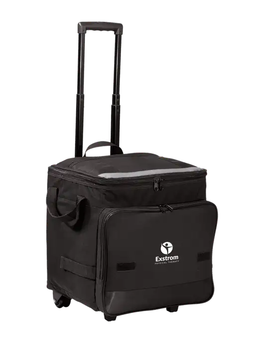 Black Rolling Cooler w/Exstrom Logo