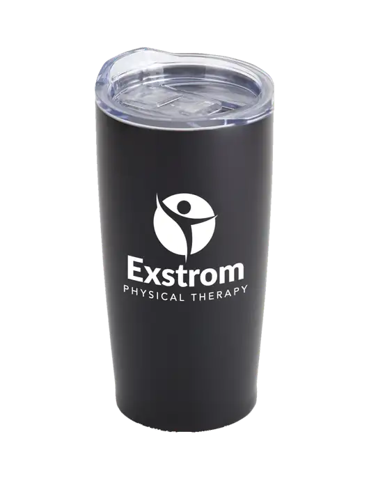 Society Black 20 oz Insulated Tumbler w/Exstrom Logo