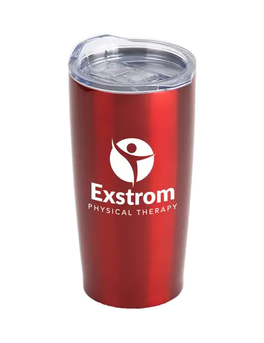 Society Red 20 oz Insulated Tumbler w/Exstrom Logo