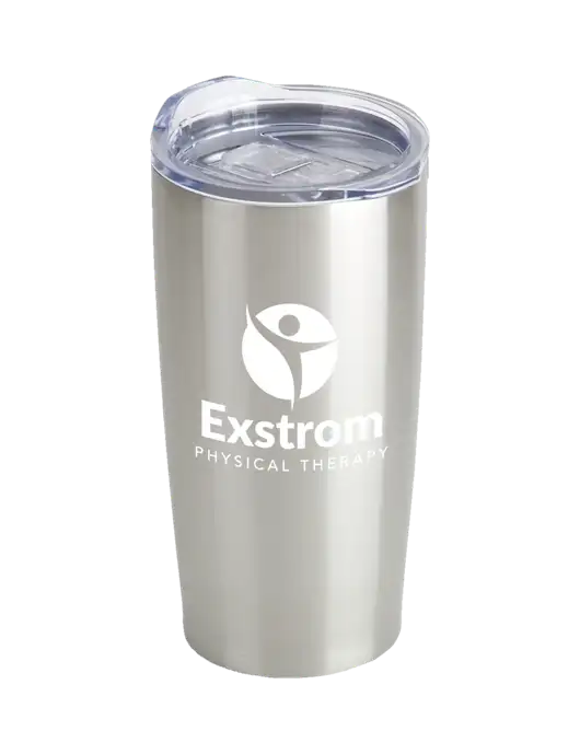 Society Silver 20 oz Insulated Tumbler w/Exstrom Logo