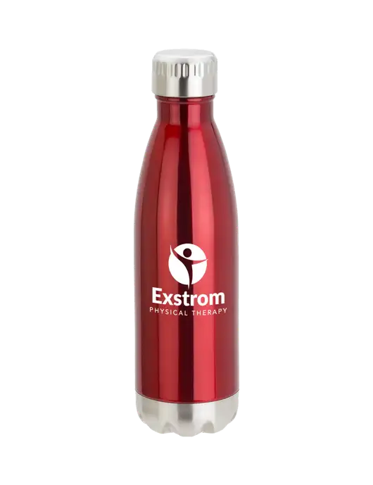 City Go Red 17 oz Insulated Bottle w/Exstrom Logo